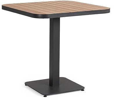 Bizzotto Tisch Belmar 75 x 75 anthrazit für Garten und Außenbereich