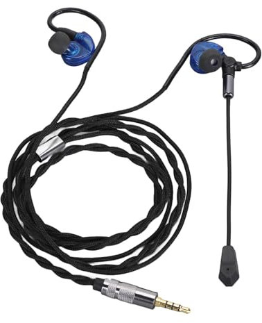 Gigicial Computer Headphones, Gaming Earbuds With Microphone Lightweight Sensitive 3.5mm Wired Detachable Gaming Earbuds Suitable For Mobile Phones Tablets Laptops (Blue)
