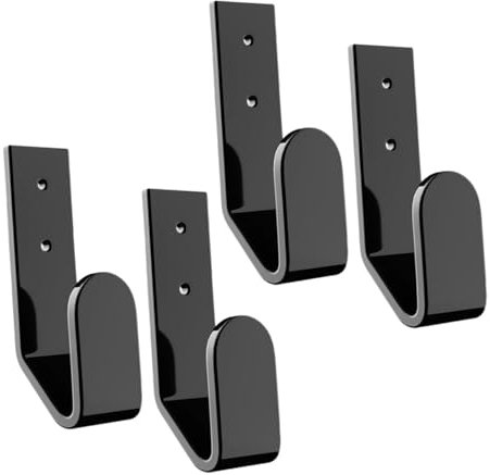 Angoily 4pcs Keyboard Wall Mount Holder Universal Wall-mounted Keyboard Rack for Gamers and Office Space-saving Computer Desk Organizer Black