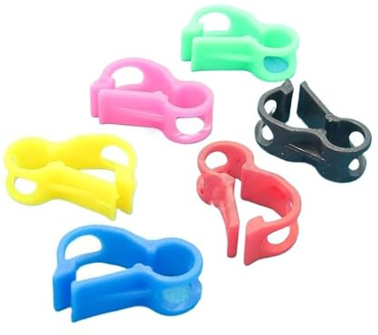 6PCS 5mm RC Fuel Tube Clamps For Methanol Gasoline Tubing, Assorted Colors Fuel Line Restrictor Clips For RC Boats Cars Model Accessories