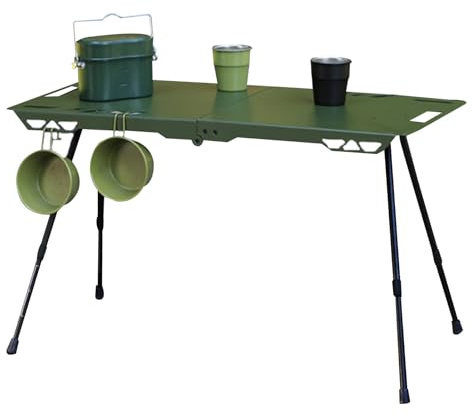 Uozonit Table Pliante – Bureau Portable en d'aluminium – Table Pliable d'extérieur pour la Cuisine – pour Pique-Nique, randonnée, Voyage, Barbecue, Plage, Voyage, Voyage, extérieur, intérieur
