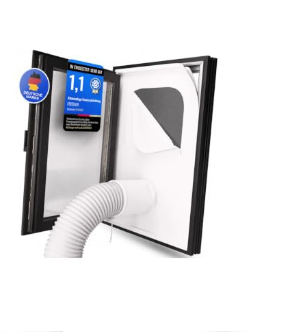 FROSNIR Klimaanlage Fensterabdichtung für mobile Klimageräte mit Abluftschlauch - Kippfenster Adapter [HeatProtect] - Klima Fensterdurchführung, Fensterkit (S1)