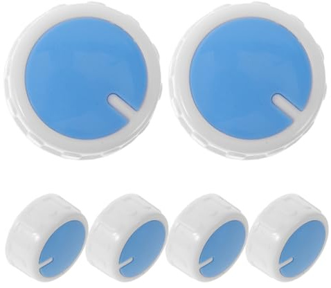 PRETYZOOM 6 Stück Universeller Ersatz Drehknopf für Ventilator und Heizung Rund aus Kunststoff 4x4x2,5cm mit Ergonomischer Oberfläche und Modernem Mattem Design für Senioren