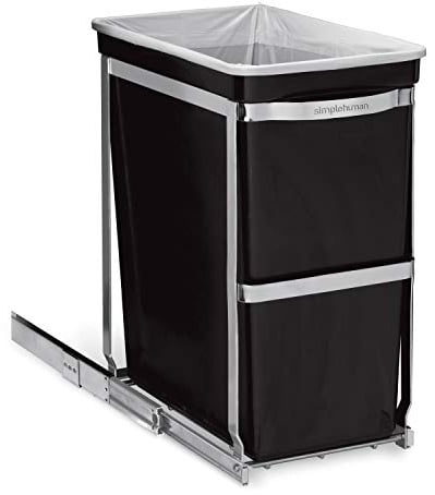 simplehuman CW1124 cubo extraíble, estructura de acero resistente, 30 L