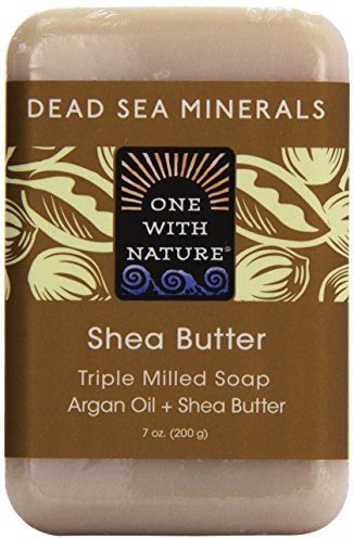 One With Nature Sheabutter Ultra Feuchtigkeitsspendende Seife mit Mineralsalzen aus dem Toten Meer 200g