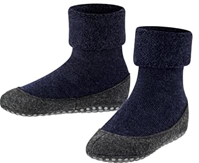 FALKE Stoppersocken Cosyshoe K Hp Wolle rutschhemmende Noppen 1 Paar, Blau Dark Blue 6680, 35-36