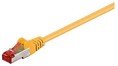 Goobay 95473 CAT 6 Patch Cable, S/FTP (PiMF), Yellow, 1 m Length