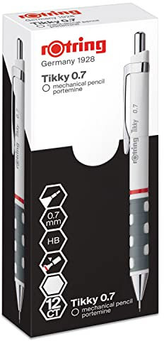 rOtring Tikky-Druckbleistift | HB 0,7 mm | blauer Schaft | 12er-Box