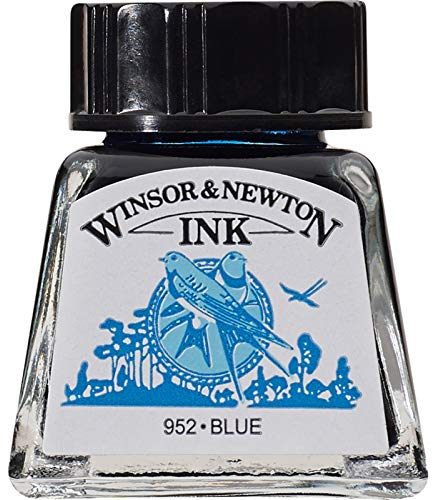 Winsor & Newton Drawing Ink Tinta de Dibujo, Azul (Blue), 14ml