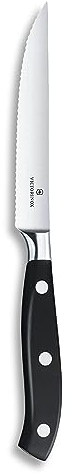Victorinox Grand Maître, Tomato and Steak Knife, Extra Sharp Blade, Wavy Edge, 12 cm, Stainless Steel, Black