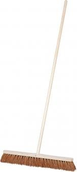 TRIUSO Straßenbesen 60 cm , mit Stiel 140 cm, braun