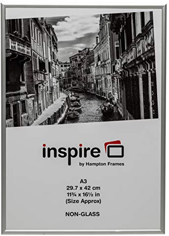 The Photo Album Company Aluminium Silber A3 30x42 cm Zertifikat Fotorahmen Nicht Glas-Bilderöffnung PAAFA3B