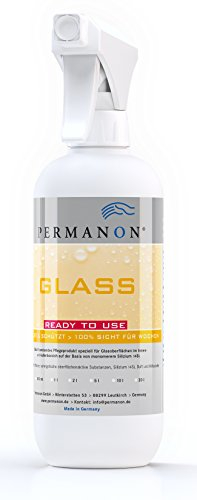 Permanon GLASS, 500ml, Scheiben - Glasversiegelung inkl. Glasreiniger - imprägniert lang anhaltend Fenster mit brillantem Glanzeffekt (39,80 € / L)