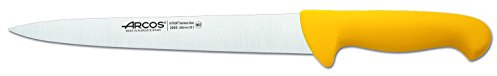 Arcos Séries 2900 - Couteau à Graver - Lame Acier Inoxydable Nitrum 250 mm - Manche Polypropylène Couleur Jaune