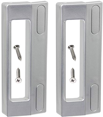 Spares2go - Tiradores universales para puerta de frigorífico o congelador (190 mm), color plateado y gris