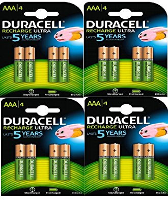 16 x AAA 850 mAh compatible with Duracell Rechargeable Ultra Batteries NiMH ACCU LR03 HR03 Phone