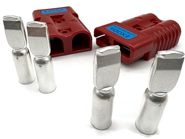 eXODA Kit de connecteur Chariot élévateur pour câble de batterie Prise de charge 175A 25 mm² Connecteur de câble gris