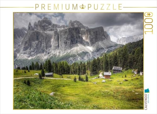 CALVENDO Puzzle Kolfuschger Hochalm mit Sella Massiv - Gröden | 1000 Teile Lege-Größe 64 x 48 cm Foto-Puzzle für glückliche Stunden