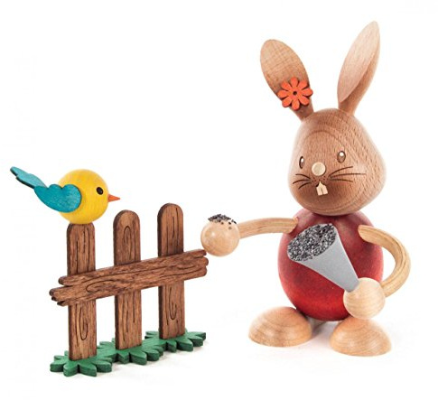 Rudolphs Schatzkiste Hase Stupsi mit Vogel Höhe = 110mm NEU