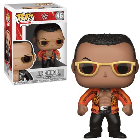 Funko Pop! Vinyl WWE The Rock Old School Figure, Multi - Dwayne The Rock Johnson - Vinyl-Sammelfigur - Geschenkidee - Offizielle Handelswaren - Spielzeug Für Kinder und Erwachsene - Sports Fans