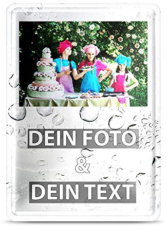 Tassendruck Blech-Schild mit Foto und Text selbst gestalten/Personalisierbar mit eigenem Bild als Metall-Poster / A6 (10x15cm) im Hochformat/Regentropfen 1