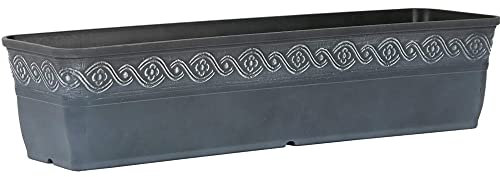 Classic Home and Garden 9418D-515 Korinthian Collection Pflanzgefäß, 45,7 cm Trog, Storm