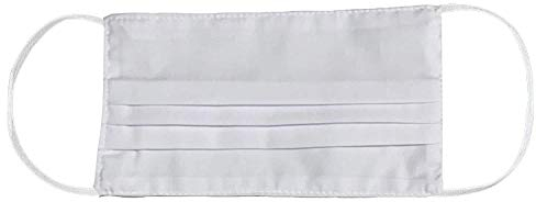 Keenwo Mundschutz Maske wiederverwendbar - Gesichtsmaske aus 100% Baumwolle waschbar bei 60 Grad - Made in Prague (weiß) (5 Stück)