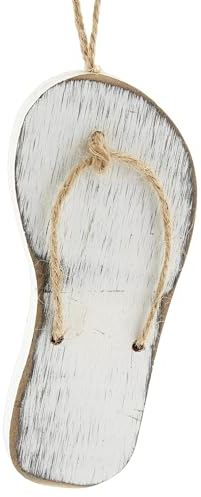 Flip-Flop-Ornament aus Holz im Used-Look