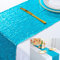 Tischläufer Türkis Pailletten Tischläufer 30x180 cm Partyzubehör Hochzeit Tischläufer Home Decor Glitter Tischläufer 72 Zoll Blau Pailletten Tisch übermäßig für Party (12x72-Zoll, Türkis)