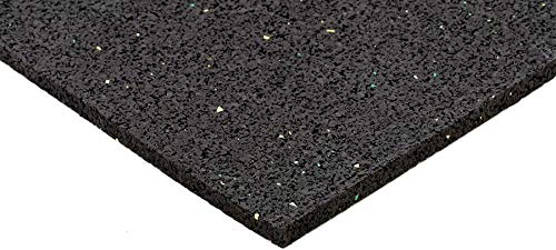 Systafex® Unterlegmatte Bautenschutzmatte Gummimatte Bodenschutzmatte für Fitnessgeräte Bodenmatte 3mm 125x60 cm