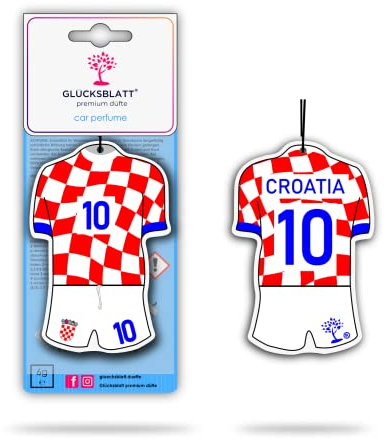 GLÜCKSBLATT premium Auto Duft Trikot Car Perfume CROATIA Kroatien