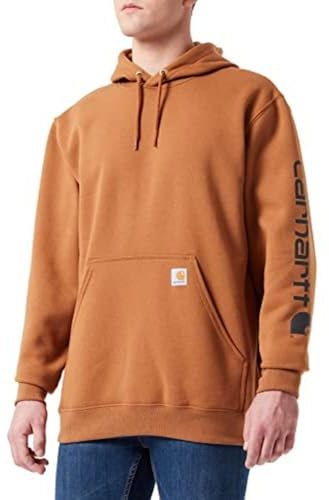 Carhartt Midweight Sleeve Logo Hoodie Sweat à Capuche, Brown, M pour des Hommes