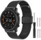 Yishark 22mm Metal Correas de Repuesto para Amazfit GTR (47m/2/2e/3/3 Pro), Pace y Stratos (Negro)