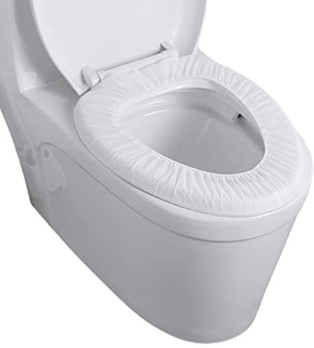 10 Pcs Disposable Portable Toilet Mat Travel Disposable Toilet Seat Cover Waterproof Portable Potty Seat Cover for Public Toilets Travel Hospital Hotel
