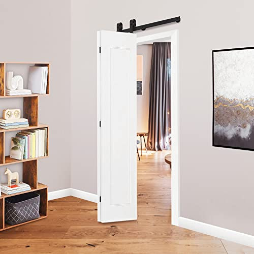 Nuk3y Bifold Schiebetür-Hardware-Kit schwarz (96,5 cm Schiene)