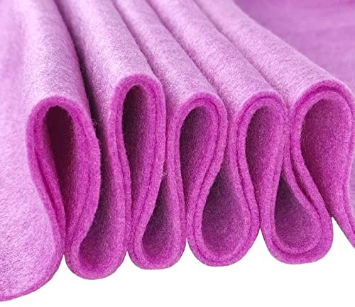 Jtnohx Colour Felt Fabric, 1.4mm Felt Sheets for Crafts, 90x90cm Soft Craft Fabric for Art and Sewing Projects (Bright Magenta)