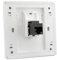 Presa di rete CAT6 Gigabit, 86x86mm Ethernet RJ45 Cavo LAN Faceplate Networking Port Dual-Pass Socket Box per l'installazione del cavo Ethernet Female To Female Internet Outlet, Bianco (LAN x 1)