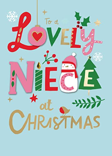 A Lovely Niece At Christmas Fun Hand-Finished Christmas Card Family Xmas Cards SMF024