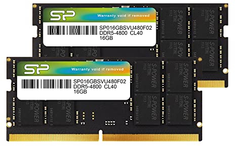 Silicon Power DDR5 32GB (2x16GB) 4800MHz (PC5-38400) 262-pin CL40 1.1V SODIMM Non-ECC Laptop RAM Computer Memory SP032GBSVU480F22