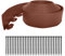 COSDACE Bordure de jardin en plastique flexible de 10 m, sans creuser – Comprend 30 pointes, 10 cm de hauteur (marron)