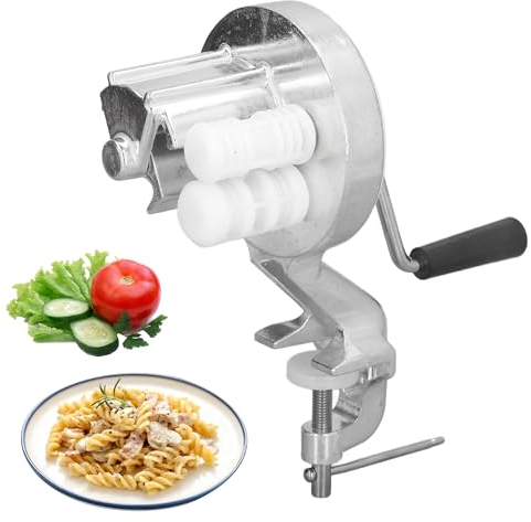Tissting Cavatelli Maker Maschine, Edelstahl Manuelle Nudelmaschine mit Handkurbel und Tischklemme, Hand Gnocchi Nudelpresse für Cavatelli Orecchiette Gnocchetti Nudelmuscheln