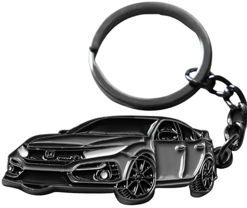 Toller Auto-Schlüsselanhänger – passt hervorragend zu Schlüsseln, Zubehör kompatibel mit Civic, GRAU, Small