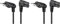 Goobay 97346 Câble d'alimentation Prise EU Type C coudé vers Prise Double Femelle Type C7 coudé; 1,0 m; Noir (Lot de 2)