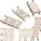 STOBOK 9stücke Teiliges Miniatur Holzschlitten Weihnachtsdekoration Unvollendetes Holzschlitten Modell Für Tischdekoration DIY Bastelset Für Festliche Atmosphäre Hochwertiges