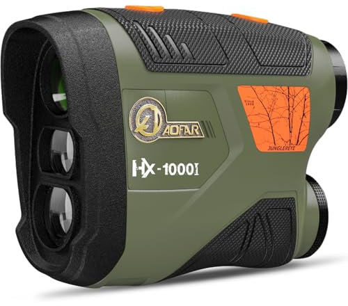 Telemetro caccia AOFAR HX1000, 1000 iarde, distanza angolare e orizzontale, modalità distanza, scansione, velocità, regalo batteria, impermeabile, 6x ingrandimento