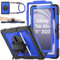 SEYMAC stock for Samsung Galaxy Tab A9 Plus Case 11 Inch 2023, Heavy Duty Shockproof Cover with Screen Protector, 360° Rotating Stand/Hand Strap & Pen Holder for Samsung A9+ Plus Tablet Case, Blue