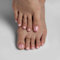 BTArtbox Press on Toenails Short - 32 Pcs Pink Chrome Stick on Toe Nails for Women, False Toenails with Glue, Light Weight & Fit Perfectly Fake Toe Nail Tips in 16 Sizes, Honey Trap