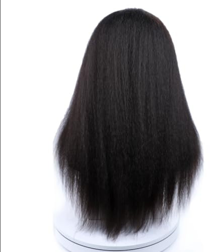 Perücke Stirnband-Kunsthaar-Perücken für afroamerikanische Frauen, Farbe 1B# Schwarz, 45,7–55,9 cm, Kanekalon-Afro-Perücke