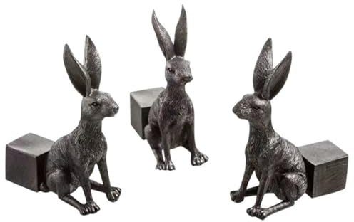 DuBom 3Pcs/Set Mini Animal Shape Resin Dog Rabbit Tortoise Shaped Decorative Plant Risers for Pots, Pot Feet for Planter Pots,Decorative Feet for Planters Resin Plant Planter Foot (RABBIT)