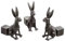 DuBom 3Pcs/Set Mini Animal Shape Resin Dog Rabbit Tortoise Shaped Decorative Plant Risers for Pots, Pot Feet for Planter Pots,Decorative Feet for Planters Resin Plant Planter Foot (RABBIT)